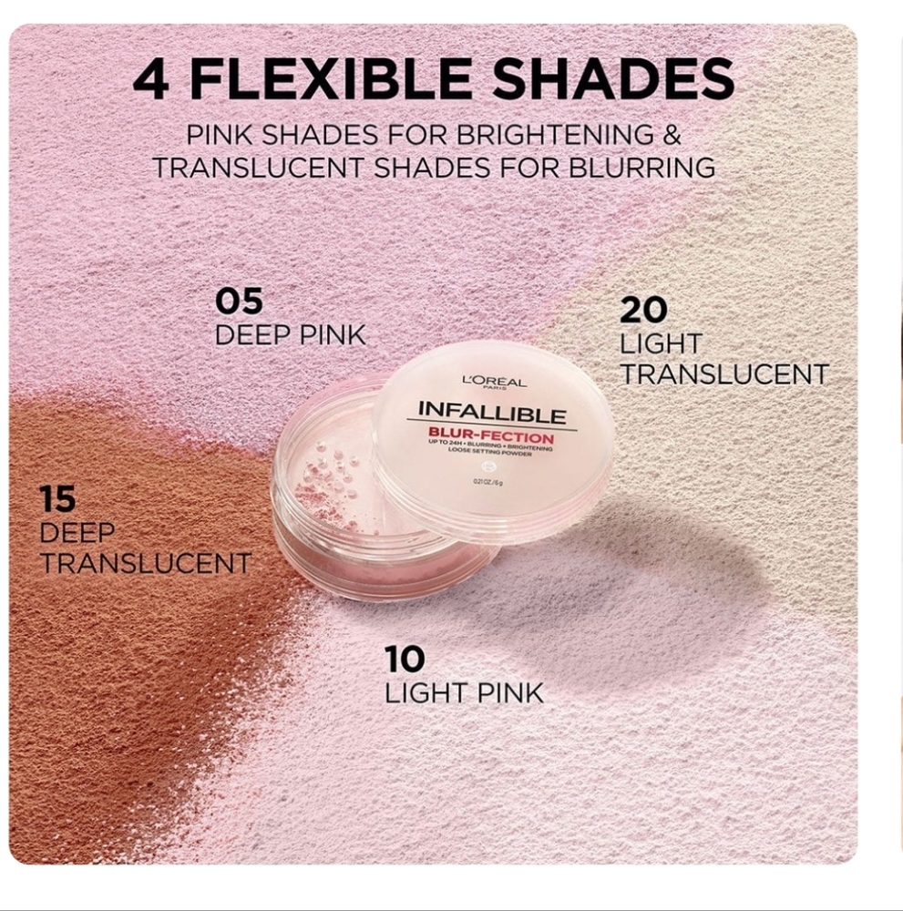 Infallible Blur-Fection Loose Setting Powder - Light Pink - Picture 6 of 8